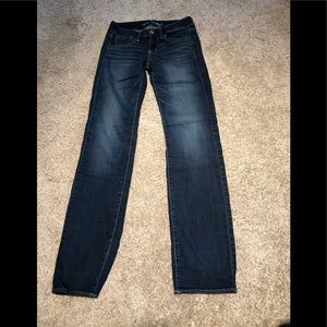 American straight blue jeans